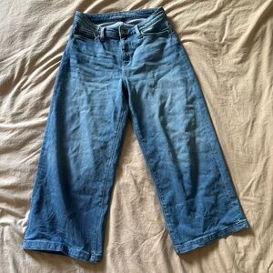 Wide-Leg Blue Jeans